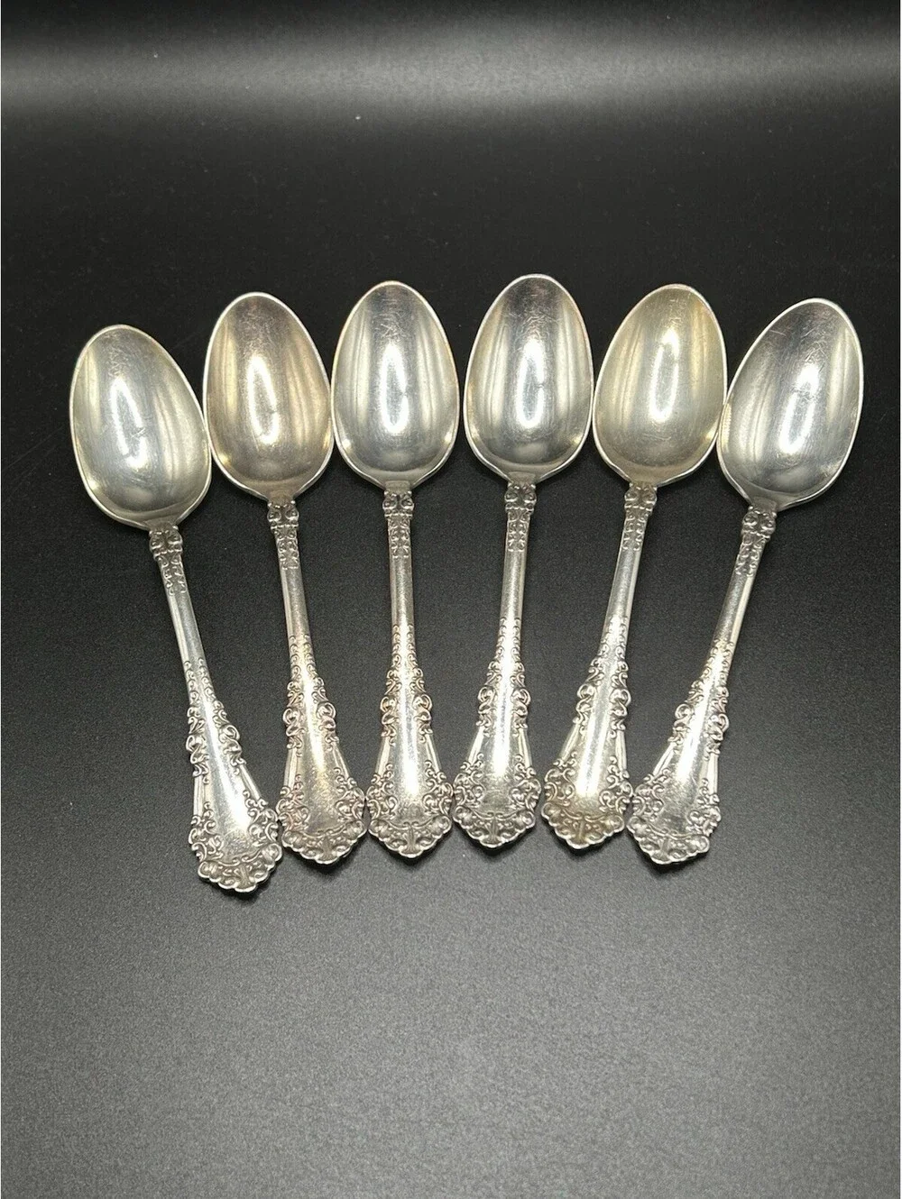 Vintage Set Of 6-1847 Roger Bros XS Triple Berkshire Teaspoons Silver-plate 6